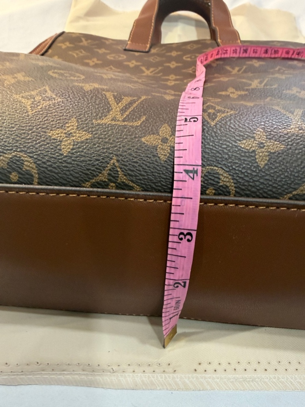 Lv Monogram Canvas Tote in Brown and Tan57 - Picture 13 of 14